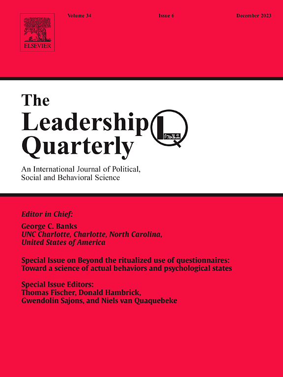 Go to journal home page - The Leadership Quarterly